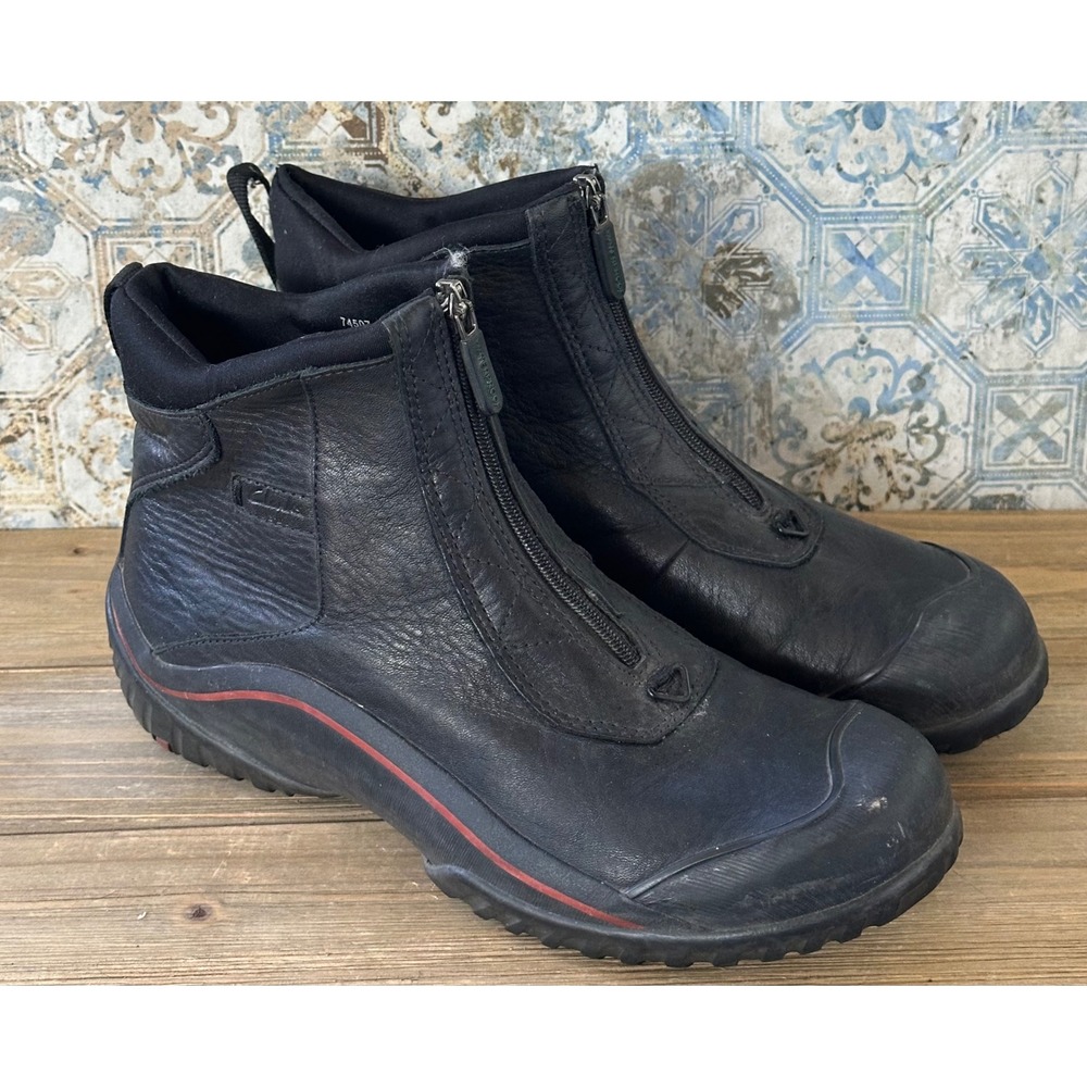 Clarks Muckers Waterproof Zip Leather Sneaker Shoes Boots Womens 8 Black